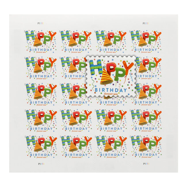 US 2021 Happy Birthday Stamps Forever - Image 2