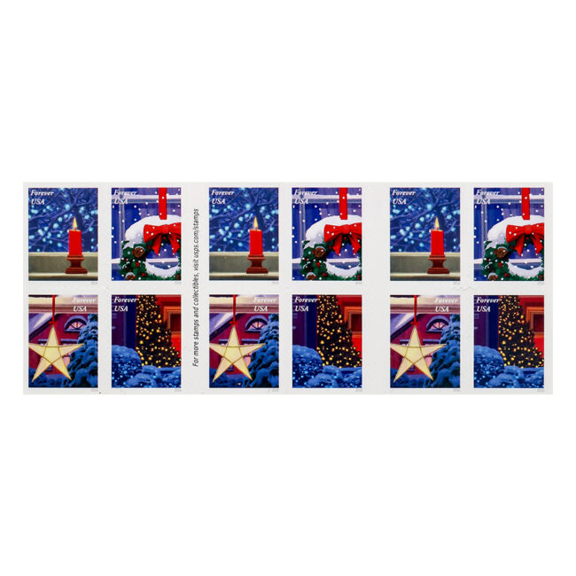2016 US Christmas Candle Forever Stamps Booklet - Image 2