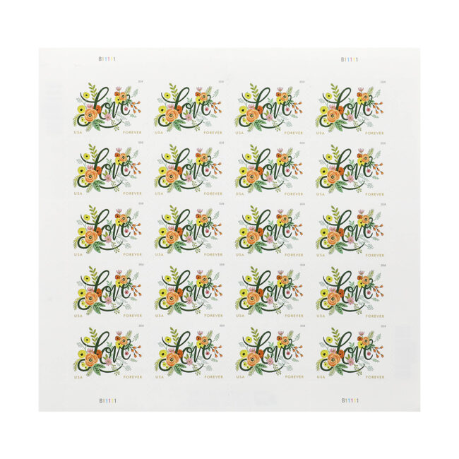 2018 US Wedding Love Flourishes Forever Postage Stamps - Image 3