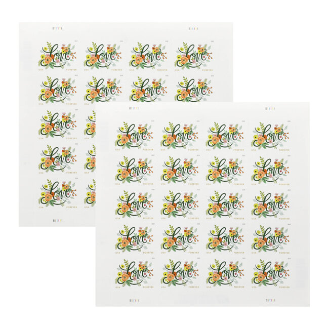 2018 US Wedding Love Flourishes Forever Postage Stamps - Image 4