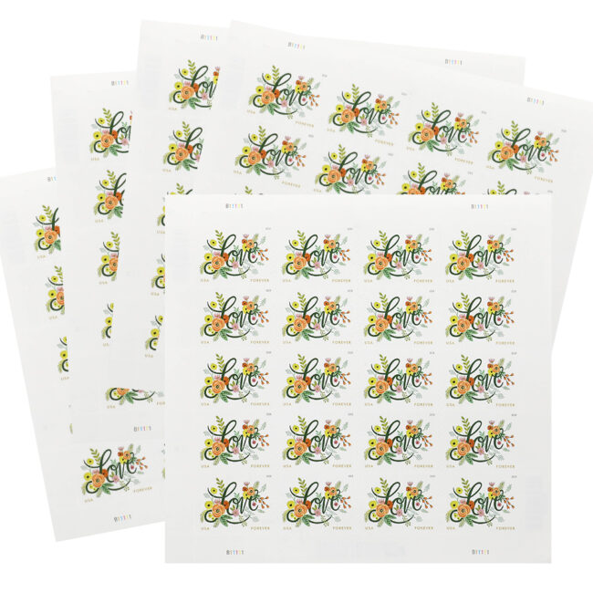2018 US Wedding Love Flourishes Forever Postage Stamps - Image 5