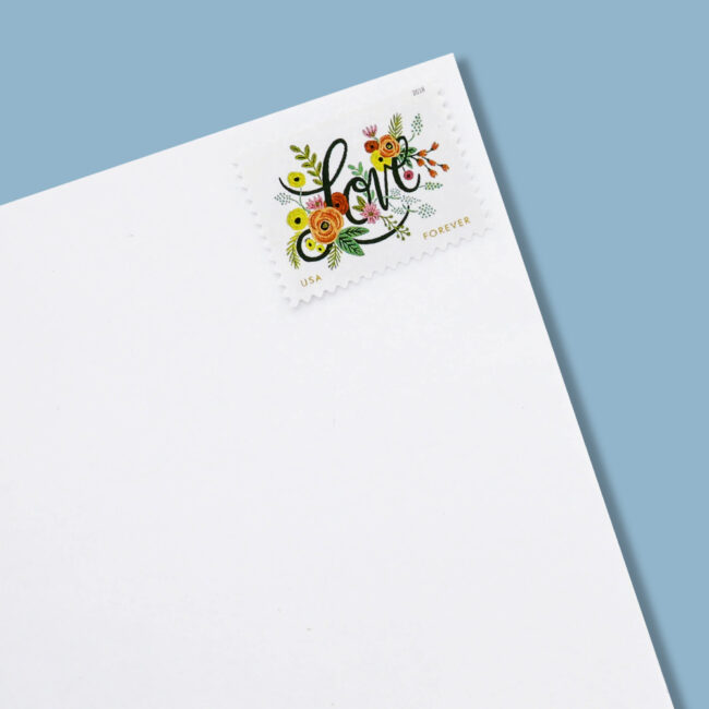 2018 US Wedding Love Flourishes Forever Postage Stamps - Image 6