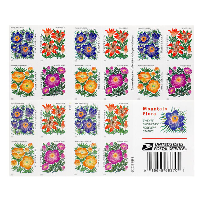 2022 US Mountain Flora Forever Stamps - Image 3