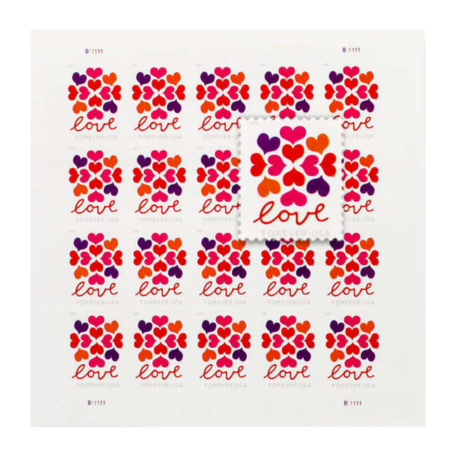 2019 US Heart Blossom Forever First-Class Postage Stamps Wedding - Image 2
