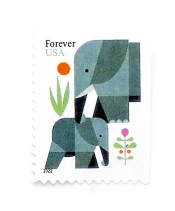 2022 US Elephants First Class Forever Stamps