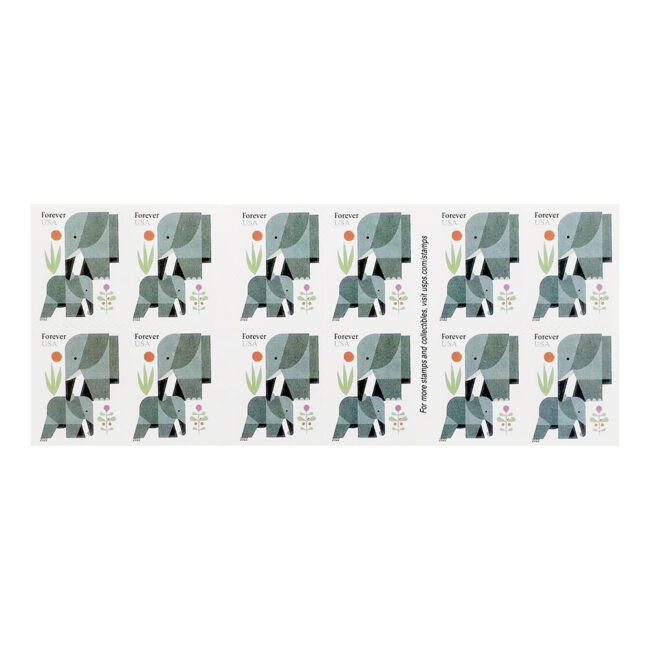 2022 US Elephants First Class Forever Stamps - Image 2