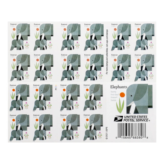 2022 US Elephants First Class Forever Stamps - Image 3
