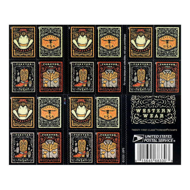 2021 First-Class Forever Stamps - Western Wear - Image 3