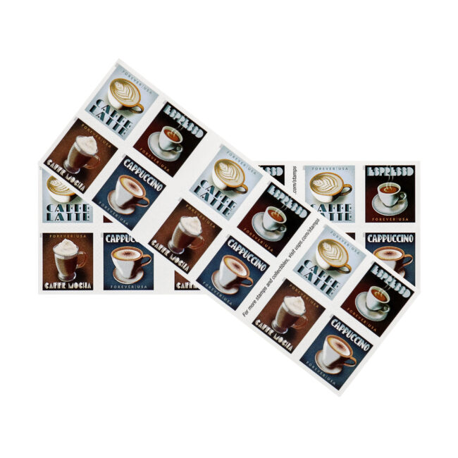 2021 U.S. Espresso Drinks Forever Postage Stamps - Image 4