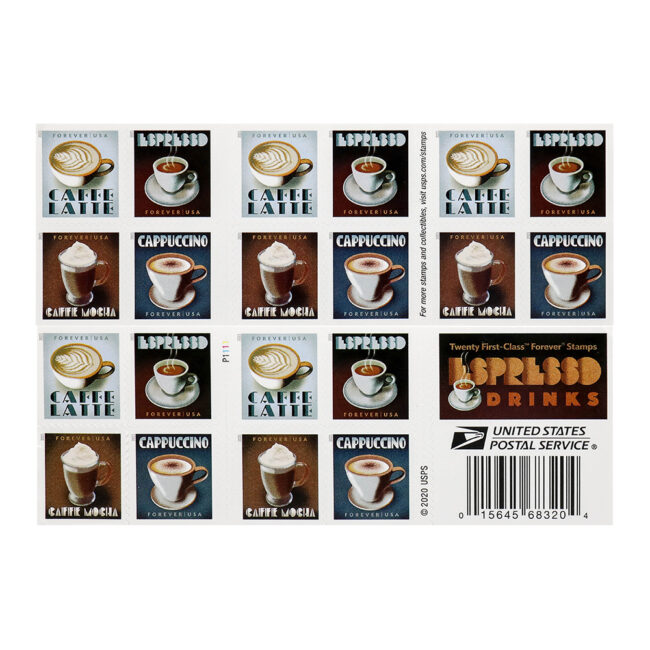 2021 U.S. Espresso Drinks Forever Postage Stamps - Image 5