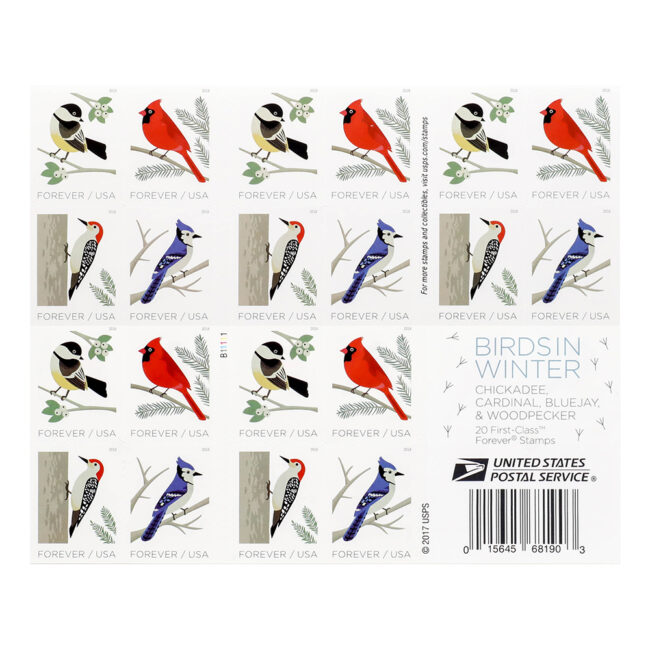 2018 US First-Class Forever Stamp - Birds in Winter - Image 3