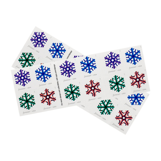 2015 US Geometric Snowflakes Forever Postage Stamps - Image 4