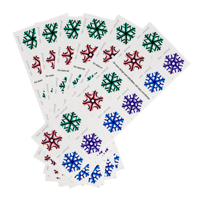 2015 US Geometric Snowflakes Forever Postage Stamps - Image 5