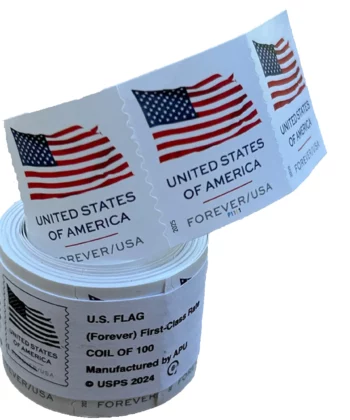 2025 US Flag Forever Stamps Coil of 100 PCS/Roll