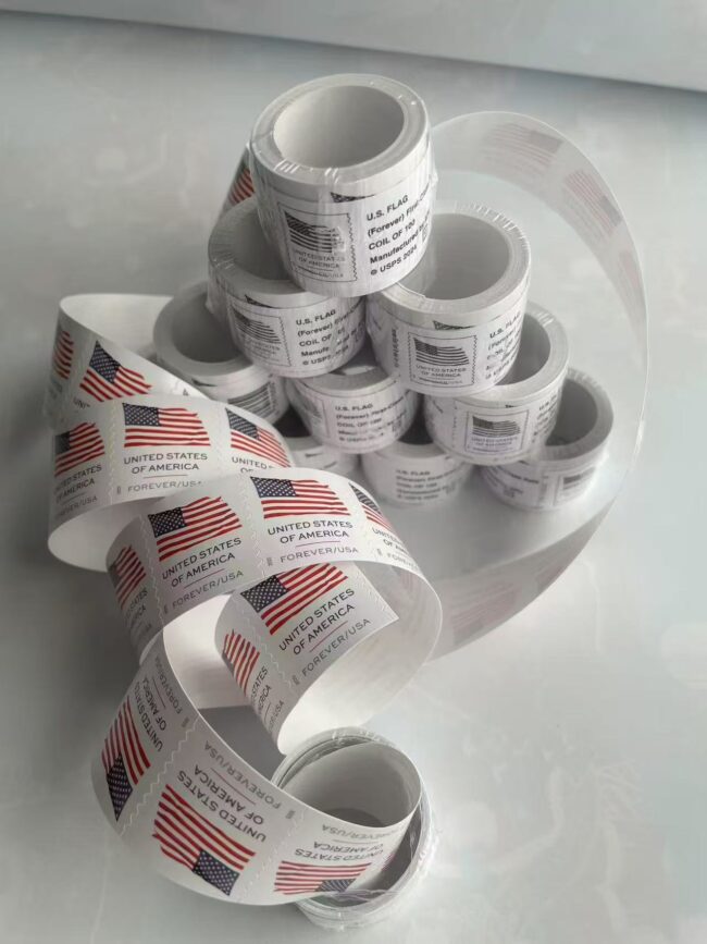 2025 US Flag Forever Stamps Coil of 100 PCS/Roll - Image 3